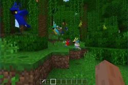 Parrots in Bedrock Edition.