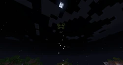Creeper face shaped firework.