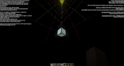 Lowest placeable temporary block in a Custom world, at which point the game was unplayable.
