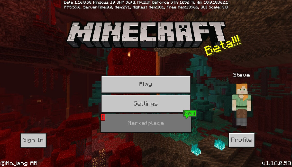 Bedrock Edition beta 1.16.0.58 Minecraft Wiki