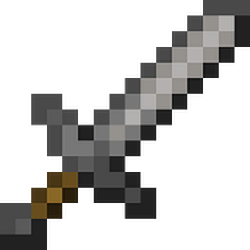 MineCraft Icon 1 4, Stone Sword, brown and gray sword illustration, png