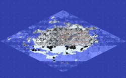 A isometric screenshot containing bugged textures(armor textures are visible, especially helmets).
