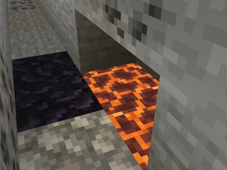 Overworld magma naturally generated deep underground without water