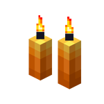 Two Orange Candles (lit)