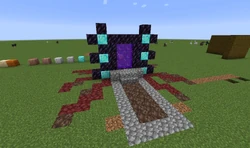 Obsidian, block of diamond and cobblestone.