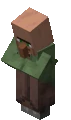 Clicking use on a nitwit villager in Java Edition causes it to grunt and bobble their head.