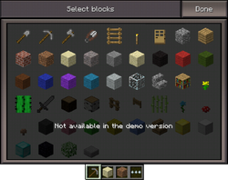 Demonstração do Minecraft Pocket Edition v010 por OffiDocs