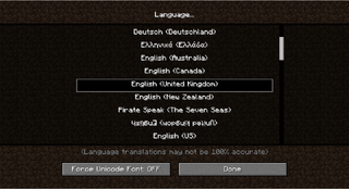 Language Official Minecraft Wiki
