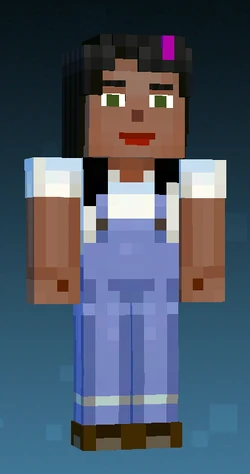 Cool-Dark Skinned, Female Jesse (Purple Hairclip)
