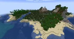 A shore with large beaches.