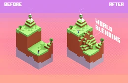 World blending between old and new chunks