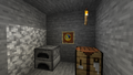 A clock placed in an item frame.