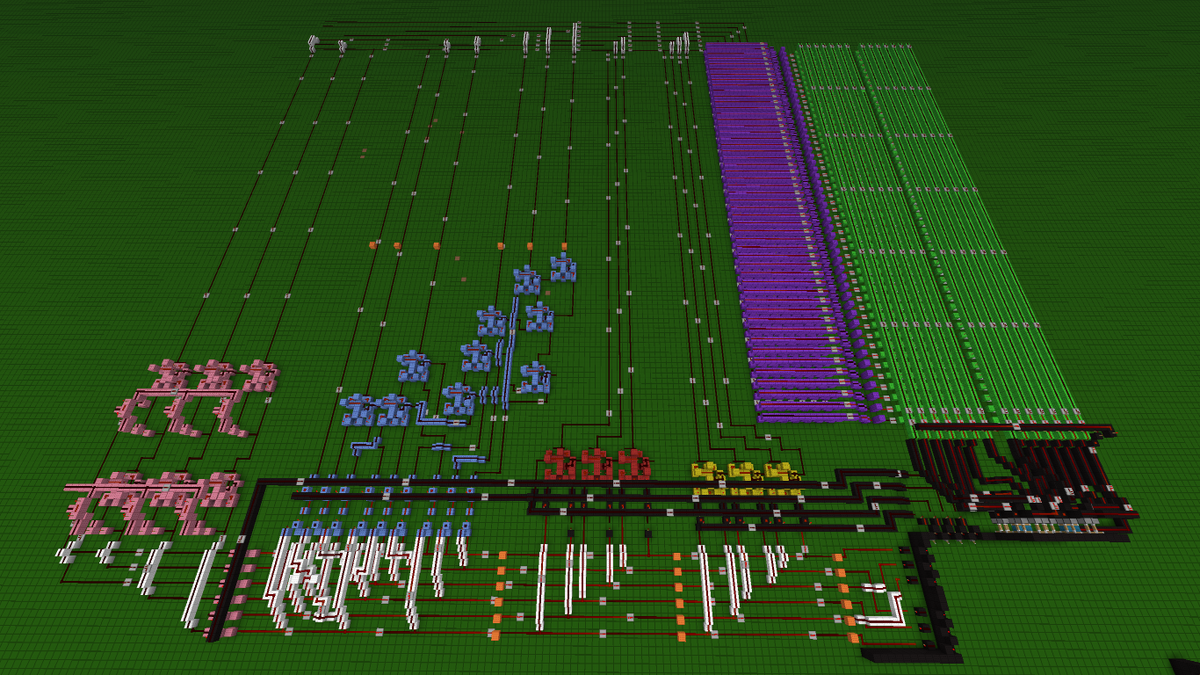 Redstone calculator (x, +, -) (bedrock) Minecraft Map