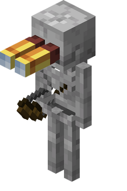 Found this skeleton which spawned with diamond leggings : r/Minecraft