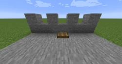 Closed trapdoor.