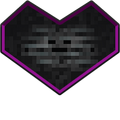 The background of the hero's health heart when inflicted with Wither.