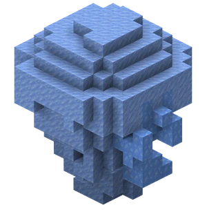 Blue ice feature with an iceberg