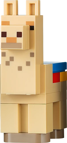 LEGO Minecraft creamy carpeted llama minifigure.