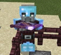 An extremely rare type of pillager, wearing enchanted diamond armor and an enchanted crossbow.