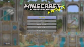 Minecraft PS3 Edition Title Screen