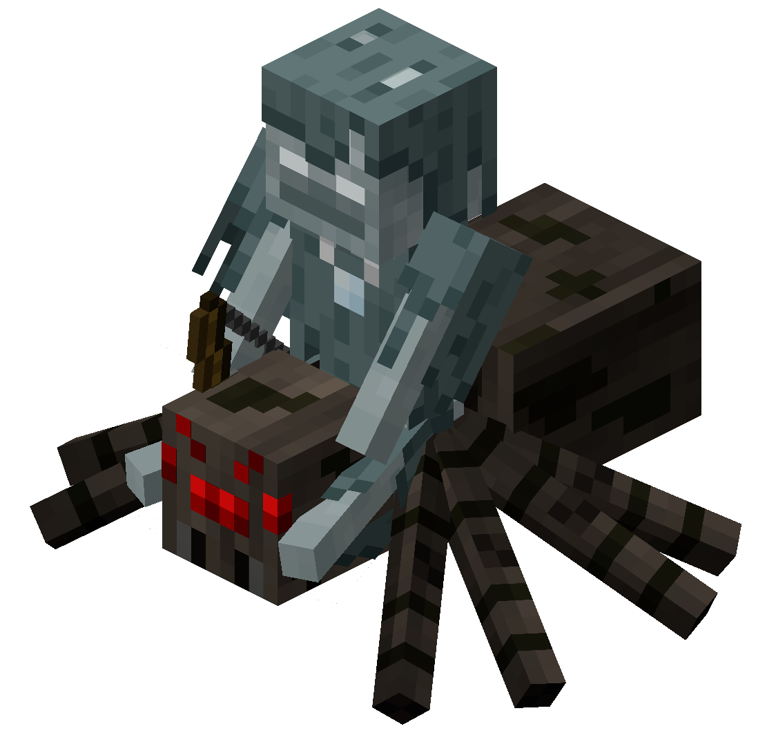 lego minecraft spider jockey