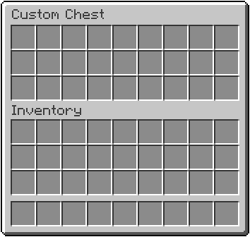 Custom chest name obtained by using anvil naming or commands.