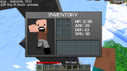 Mockup of a survival inventory