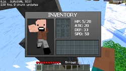 Mockup of a supposed Survival inventory. It was made over the screenshot in a graphics editor.[2]