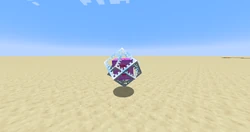 An end crystal in the Overworld spawned using /summon end_crystal.