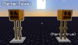 Armor stands with the glowing effect.