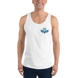 A similar, white tank top.