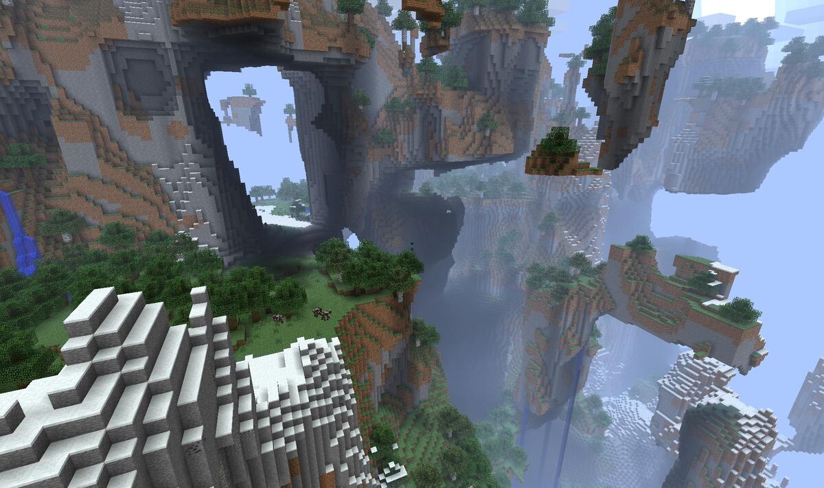 I really like this old minecraft pocket edition terrain generation