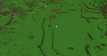 Terreno de la jungla con todos los árboles eliminados.