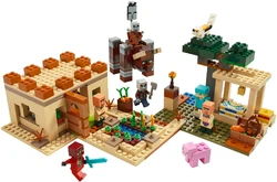 LEGO Minecraft Illager Raid set, featuring a desert village.
