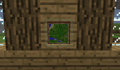 A map displayed on an item frame, as it looked before Java Edition 1.7.2.
