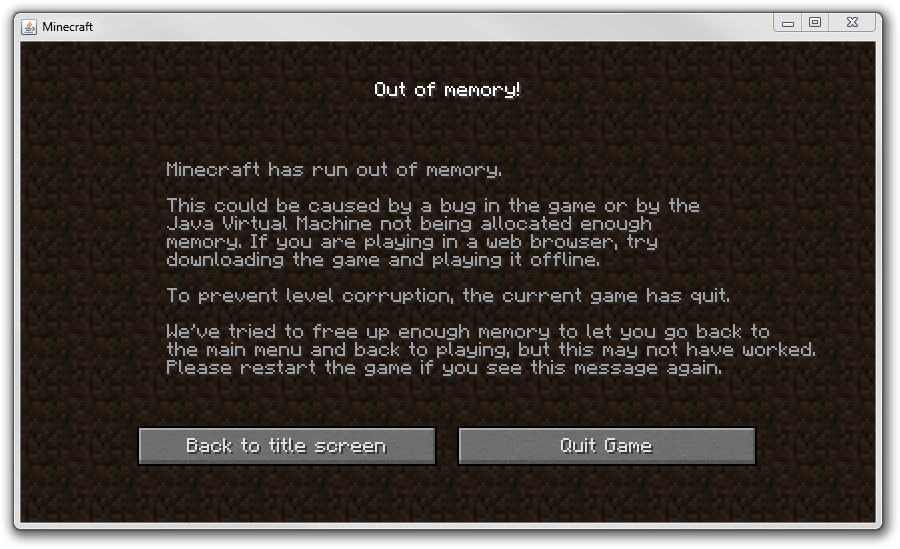 How to fix Minecraft: Java Edition Game - Out of Memory Error