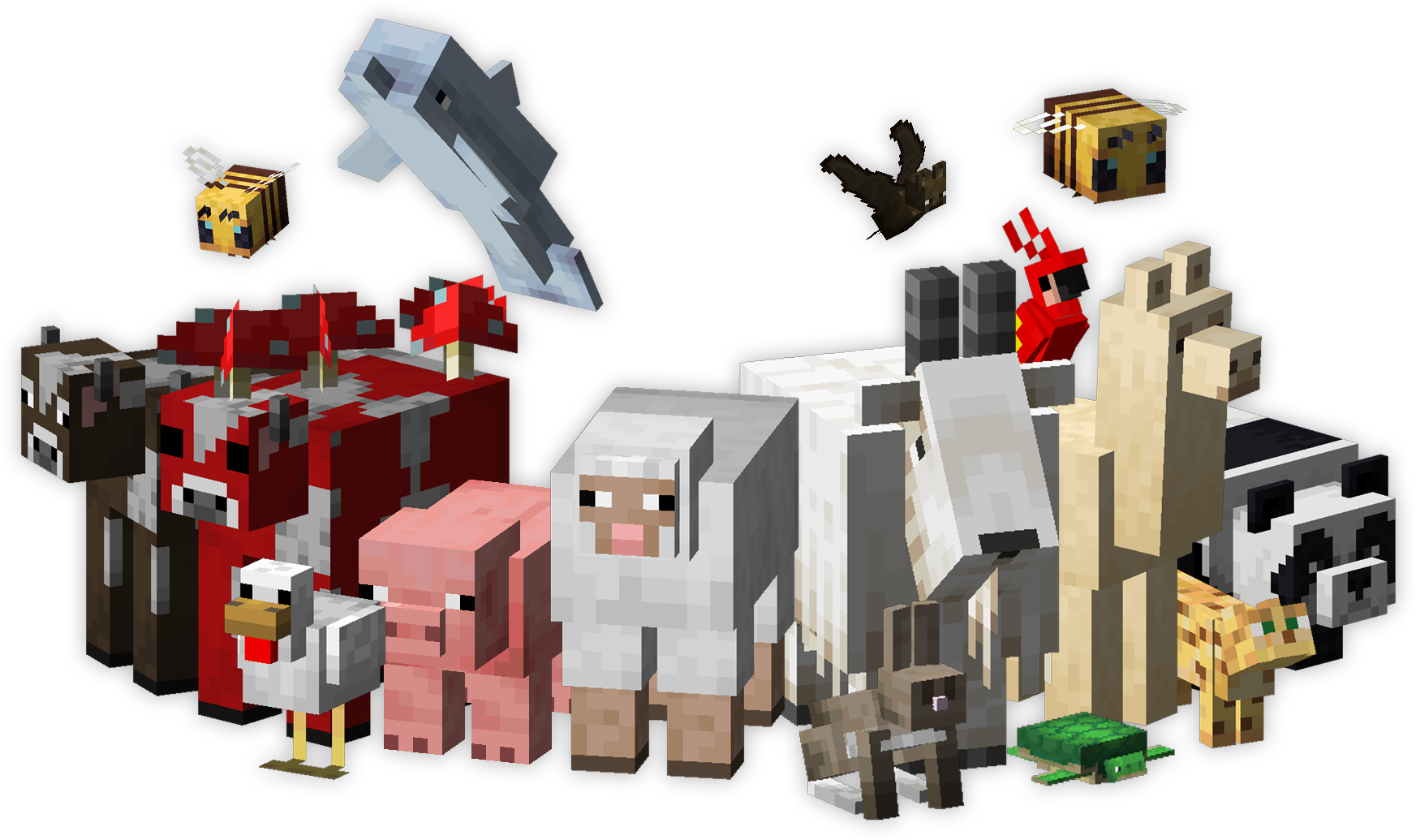 minecraft monsters and animals