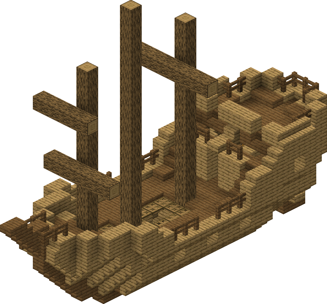 Pirate Ship Minecraft Blueprints