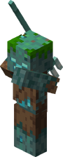 Drowned holding a trident the opposite way.