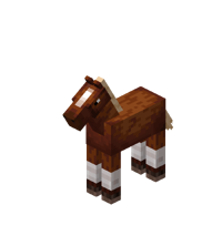 Baby Chestnut Horse with White Stockings
