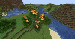 Un incendio diffuso su diversi alberi.