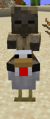 A husk chicken jockey in a desert biome in the early morning.