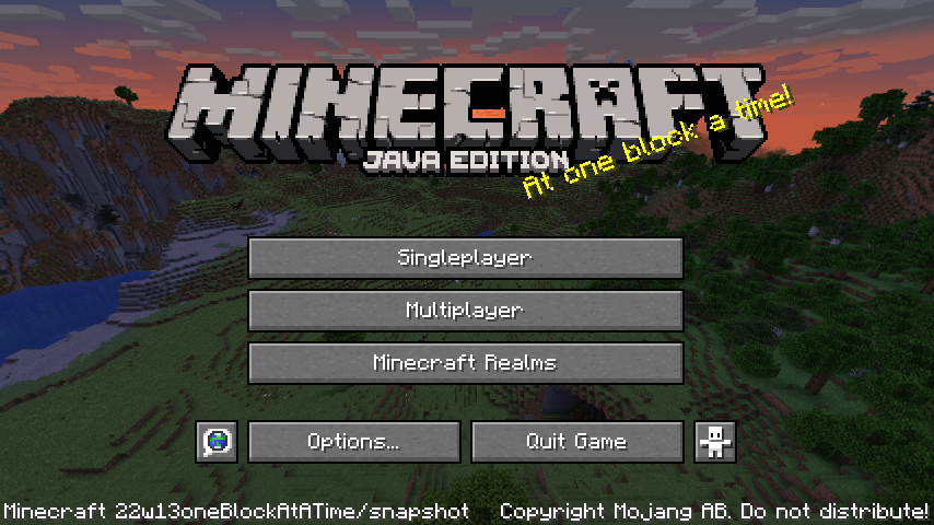 Java Edition 22w13oneBlockAtATime – Minecraft Wiki