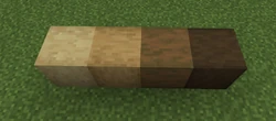 Stripped log texture development.