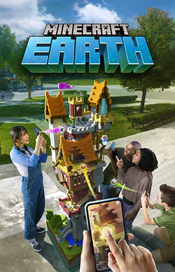 Minecraft earth game logo