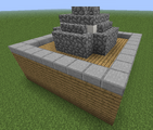 Diameter-5 dome, built with blocks, slabs and stairs. Quartz slabs have been used as internal 'filler'.