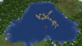 A village generated in middle of large lake in version 1.20. One of seeds which generated 'sinkhole' at 1.19