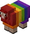 A rainbow sheep.
