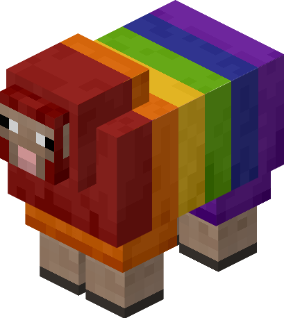 rainbow sheep gif minecraft