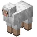 A Sheep as it appears in Minecraft Dungeons.